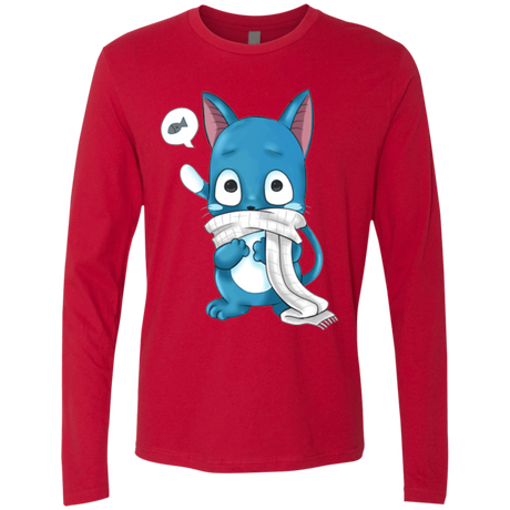 T-Shirts Red / Small Happy Men's Premium Long Sleeve