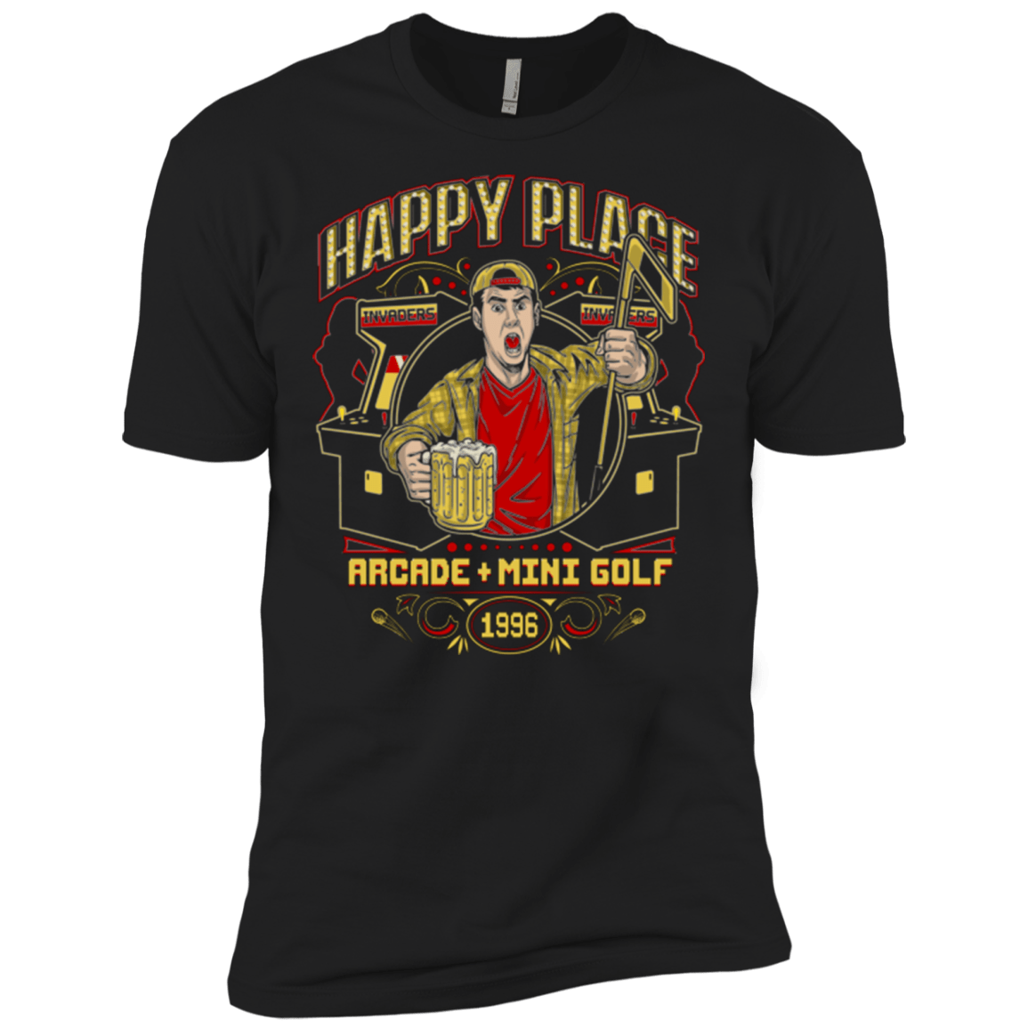 T-Shirts Black / X-Small HAPPY PLACE Men's Premium T-Shirt