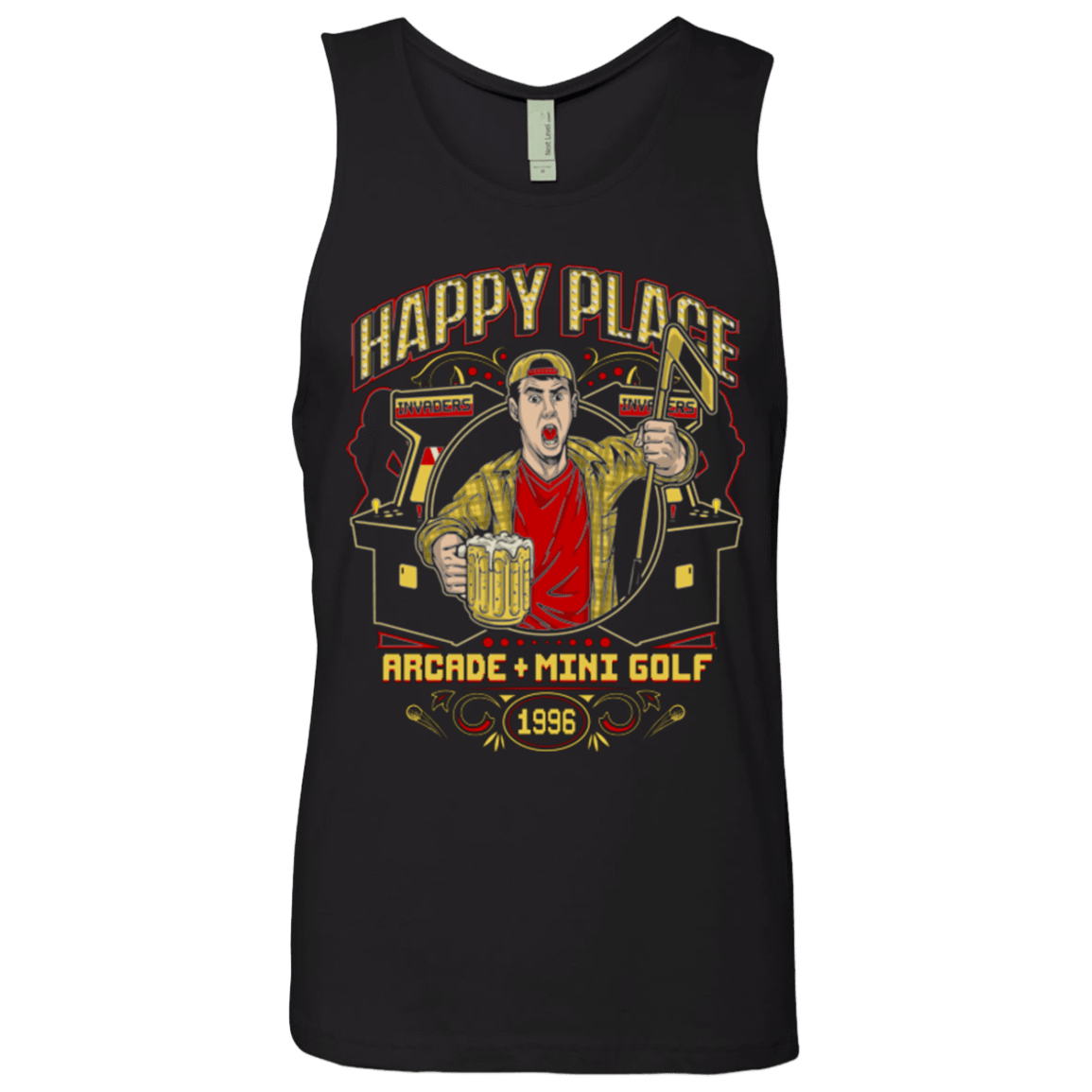 T-Shirts Black / Small HAPPY PLACE Men's Premium Tank Top