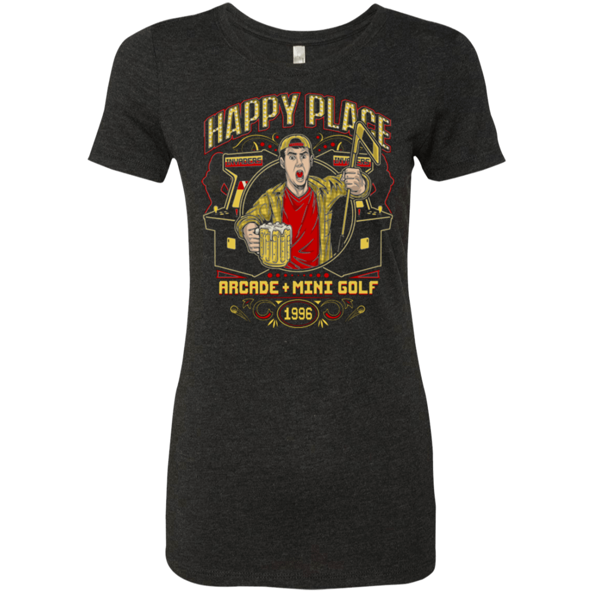 T-Shirts Vintage Black / Small HAPPY PLACE Women's Triblend T-Shirt