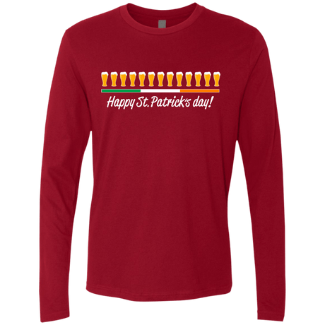 T-Shirts Cardinal / Small Happy St.Patricks Day Men's Premium Long Sleeve