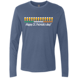 T-Shirts Indigo / Small Happy St.Patricks Day Men's Premium Long Sleeve
