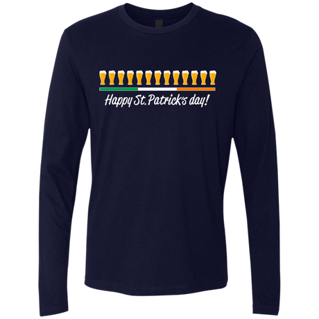 T-Shirts Midnight Navy / Small Happy St.Patricks Day Men's Premium Long Sleeve