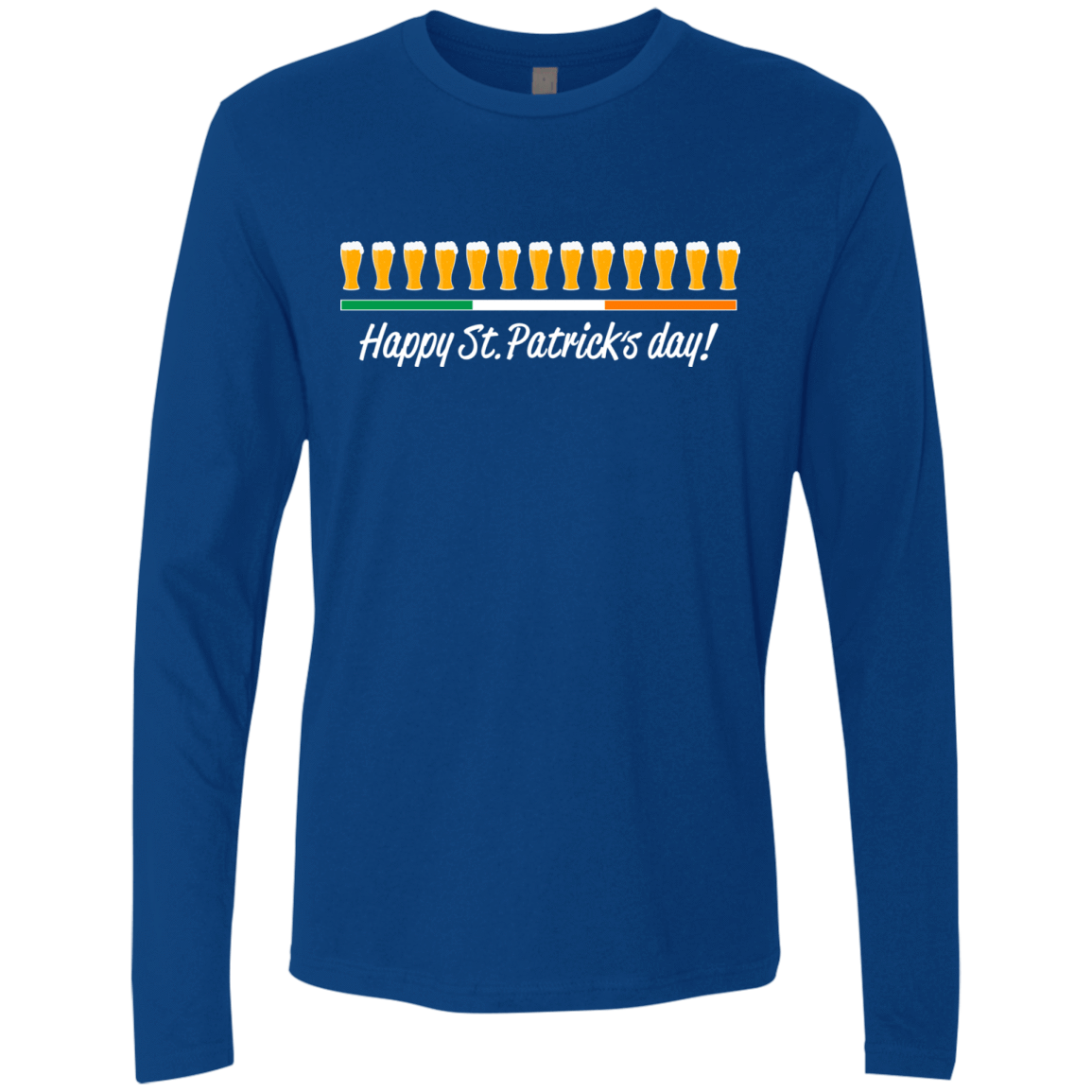 T-Shirts Royal / Small Happy St.Patricks Day Men's Premium Long Sleeve