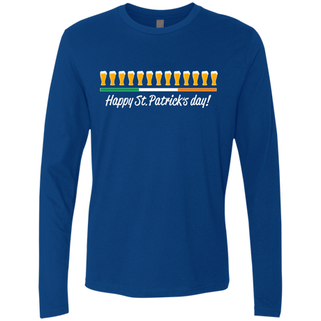 T-Shirts Royal / Small Happy St.Patricks Day Men's Premium Long Sleeve
