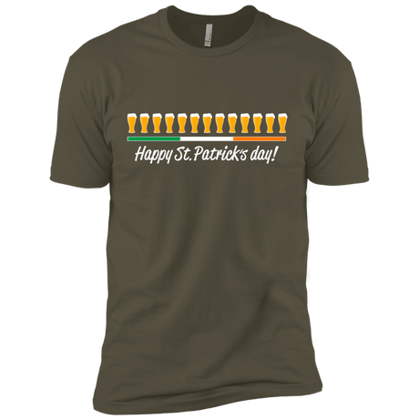 T-Shirts Military Green / X-Small Happy St.Patricks Day Men's Premium T-Shirt