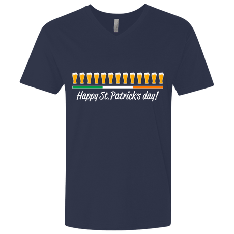 T-Shirts Midnight Navy / X-Small Happy St.Patricks Day Men's Premium V-Neck
