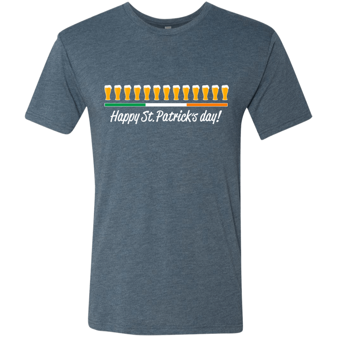 T-Shirts Indigo / Small Happy St.Patricks Day Men's Triblend T-Shirt