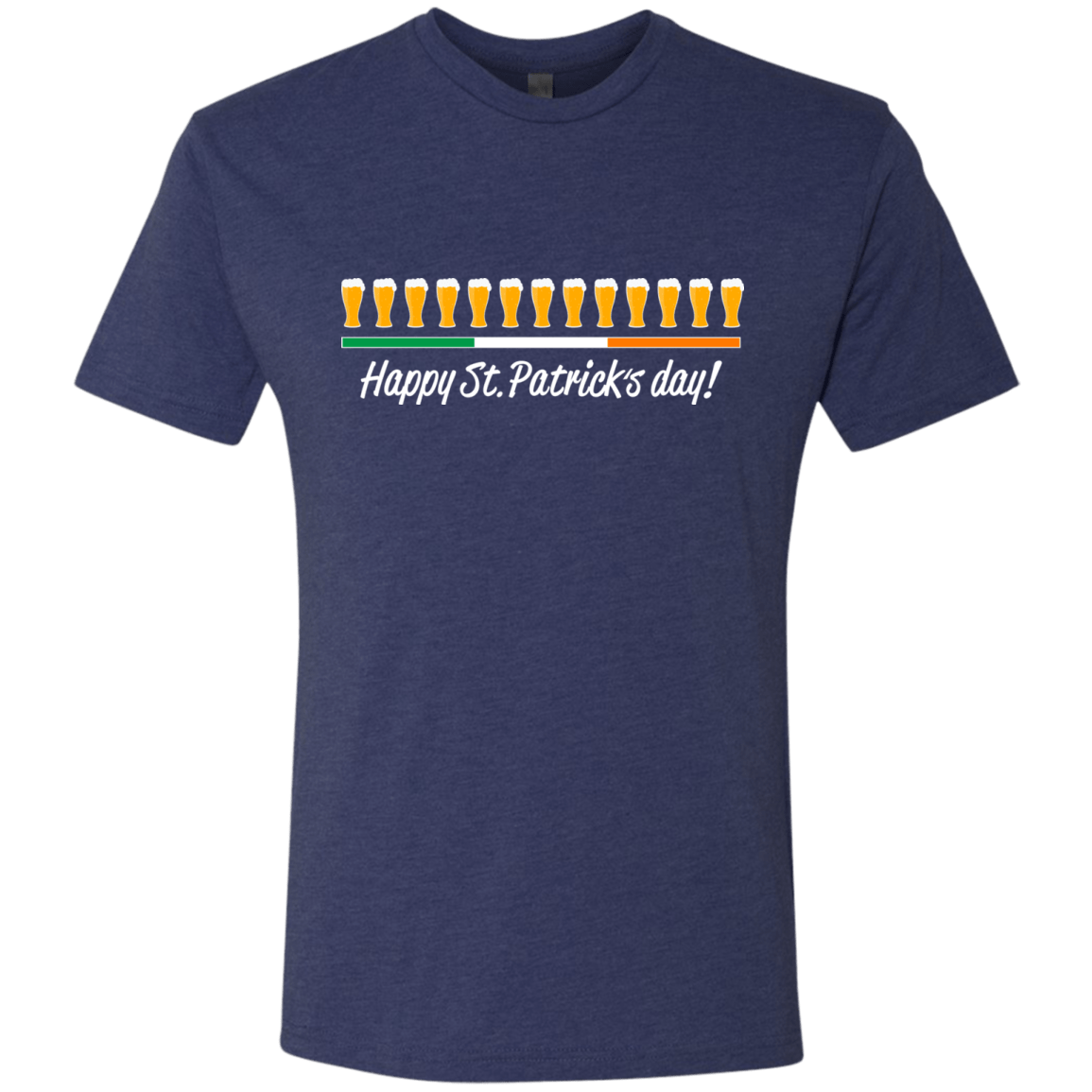 T-Shirts Vintage Navy / Small Happy St.Patricks Day Men's Triblend T-Shirt