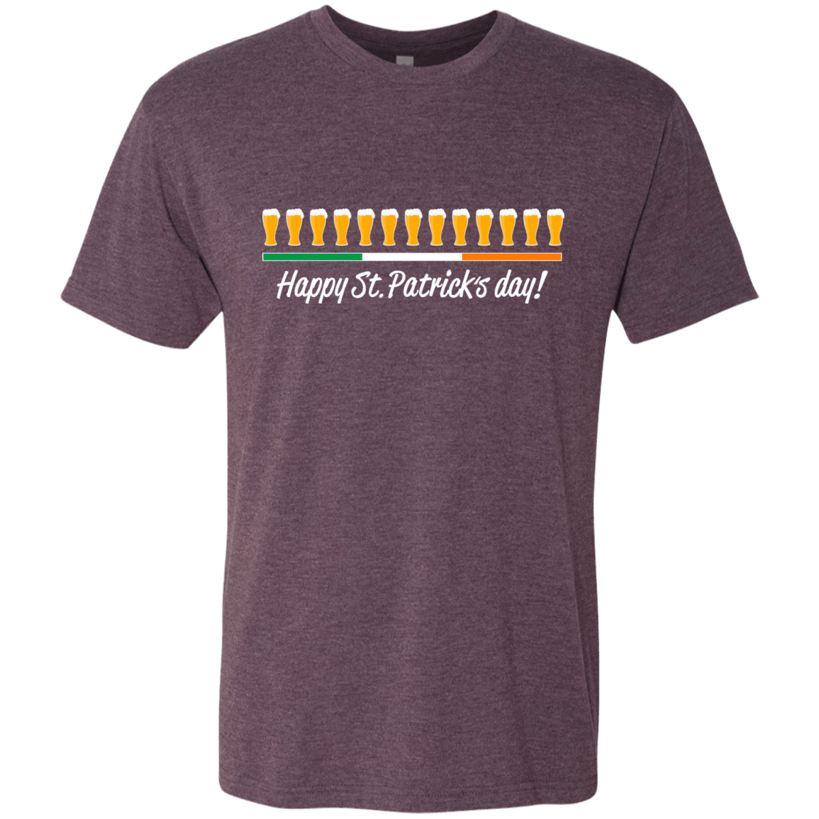T-Shirts Vintage Purple / Small Happy St.Patricks Day Men's Triblend T-Shirt