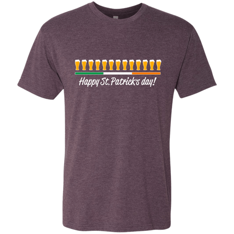 T-Shirts Vintage Purple / Small Happy St.Patricks Day Men's Triblend T-Shirt