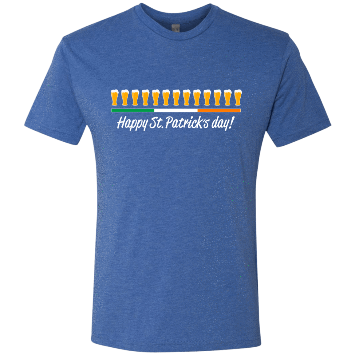 T-Shirts Vintage Royal / Small Happy St.Patricks Day Men's Triblend T-Shirt