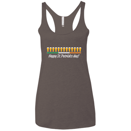 T-Shirts Macchiato / X-Small Happy St.Patricks Day Women's Triblend Racerback Tank