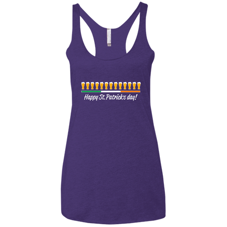T-Shirts Purple Rush / X-Small Happy St.Patricks Day Women's Triblend Racerback Tank