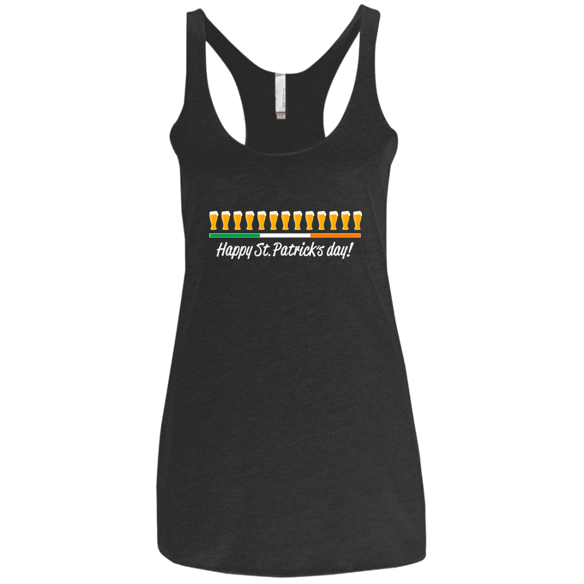 T-Shirts Vintage Black / X-Small Happy St.Patricks Day Women's Triblend Racerback Tank