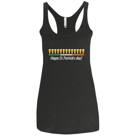 T-Shirts Vintage Black / X-Small Happy St.Patricks Day Women's Triblend Racerback Tank