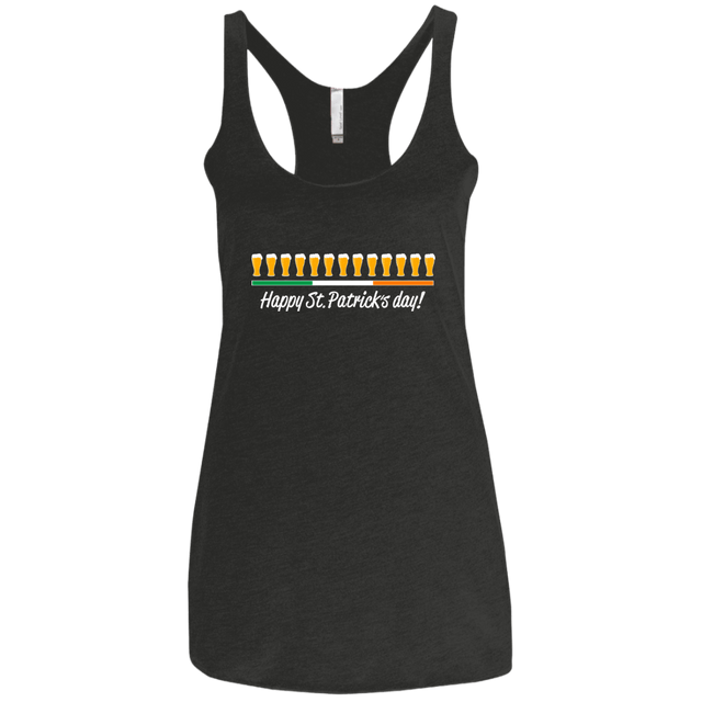 T-Shirts Vintage Black / X-Small Happy St.Patricks Day Women's Triblend Racerback Tank