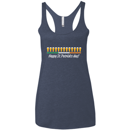 T-Shirts Vintage Navy / X-Small Happy St.Patricks Day Women's Triblend Racerback Tank