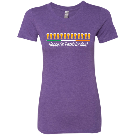 T-Shirts Purple Rush / Small Happy St.Patricks Day Women's Triblend T-Shirt