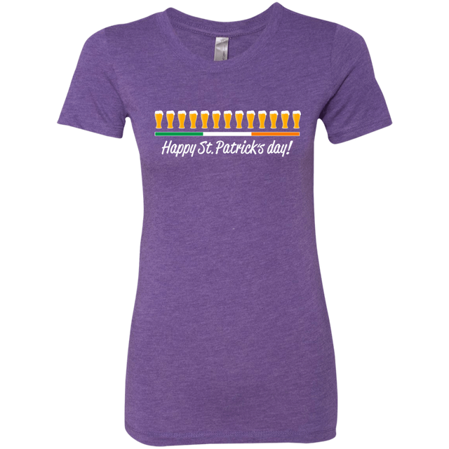 T-Shirts Purple Rush / Small Happy St.Patricks Day Women's Triblend T-Shirt