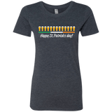 T-Shirts Vintage Navy / Small Happy St.Patricks Day Women's Triblend T-Shirt