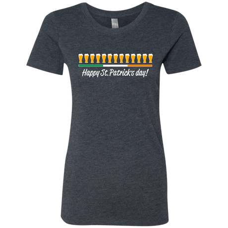 T-Shirts Vintage Navy / Small Happy St.Patricks Day Women's Triblend T-Shirt