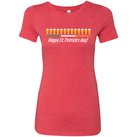 T-Shirts Vintage Red / Small Happy St.Patricks Day Women's Triblend T-Shirt