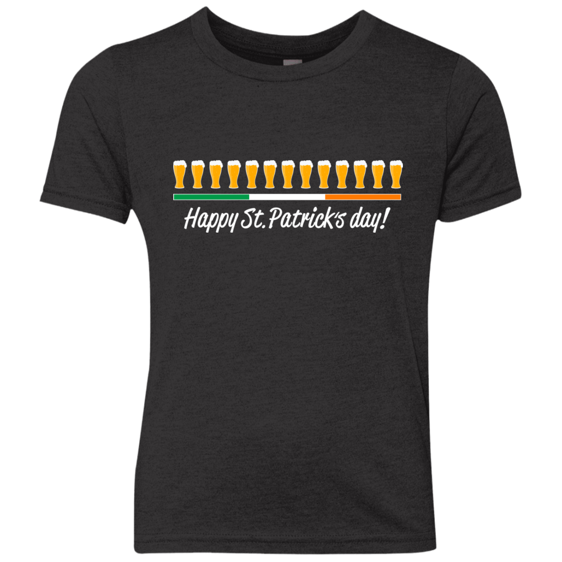 T-Shirts Vintage Black / YXS Happy St.Patricks Day Youth Triblend T-Shirt