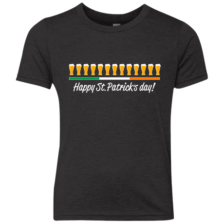 T-Shirts Vintage Black / YXS Happy St.Patricks Day Youth Triblend T-Shirt