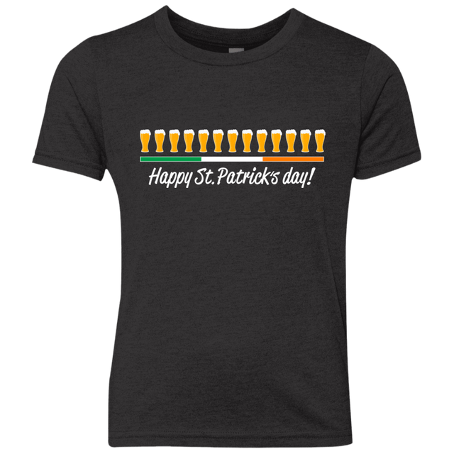 T-Shirts Vintage Black / YXS Happy St.Patricks Day Youth Triblend T-Shirt