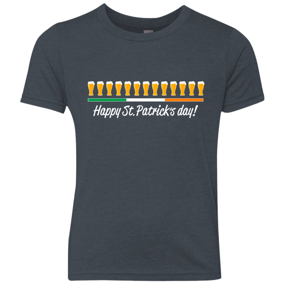 T-Shirts Vintage Navy / YXS Happy St.Patricks Day Youth Triblend T-Shirt