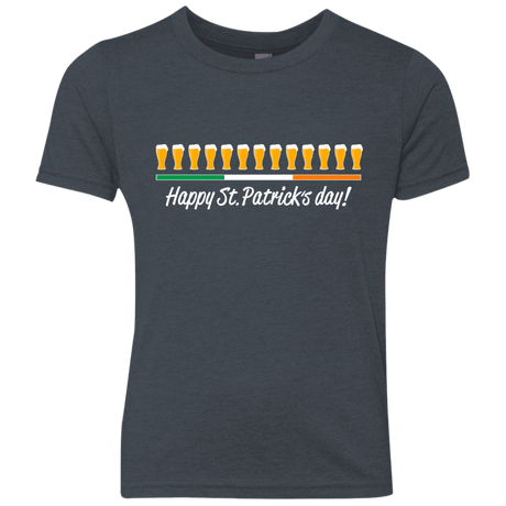 T-Shirts Vintage Navy / YXS Happy St.Patricks Day Youth Triblend T-Shirt