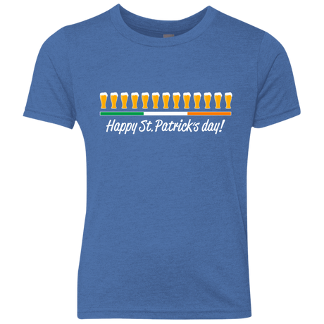 T-Shirts Vintage Royal / YXS Happy St.Patricks Day Youth Triblend T-Shirt