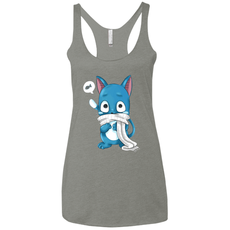 T-Shirts Venetian Grey / X-Small Happy Women's Triblend Racerback Tank