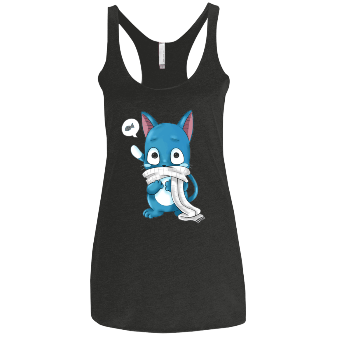 T-Shirts Vintage Black / X-Small Happy Women's Triblend Racerback Tank