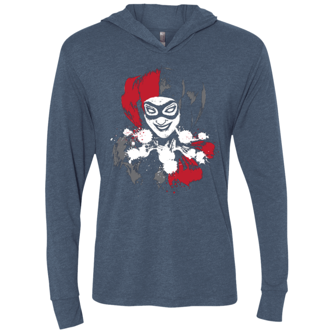 T-Shirts Indigo / X-Small Harlequin Triblend Long Sleeve Hoodie Tee