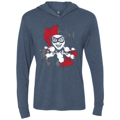 T-Shirts Indigo / X-Small Harlequin Triblend Long Sleeve Hoodie Tee