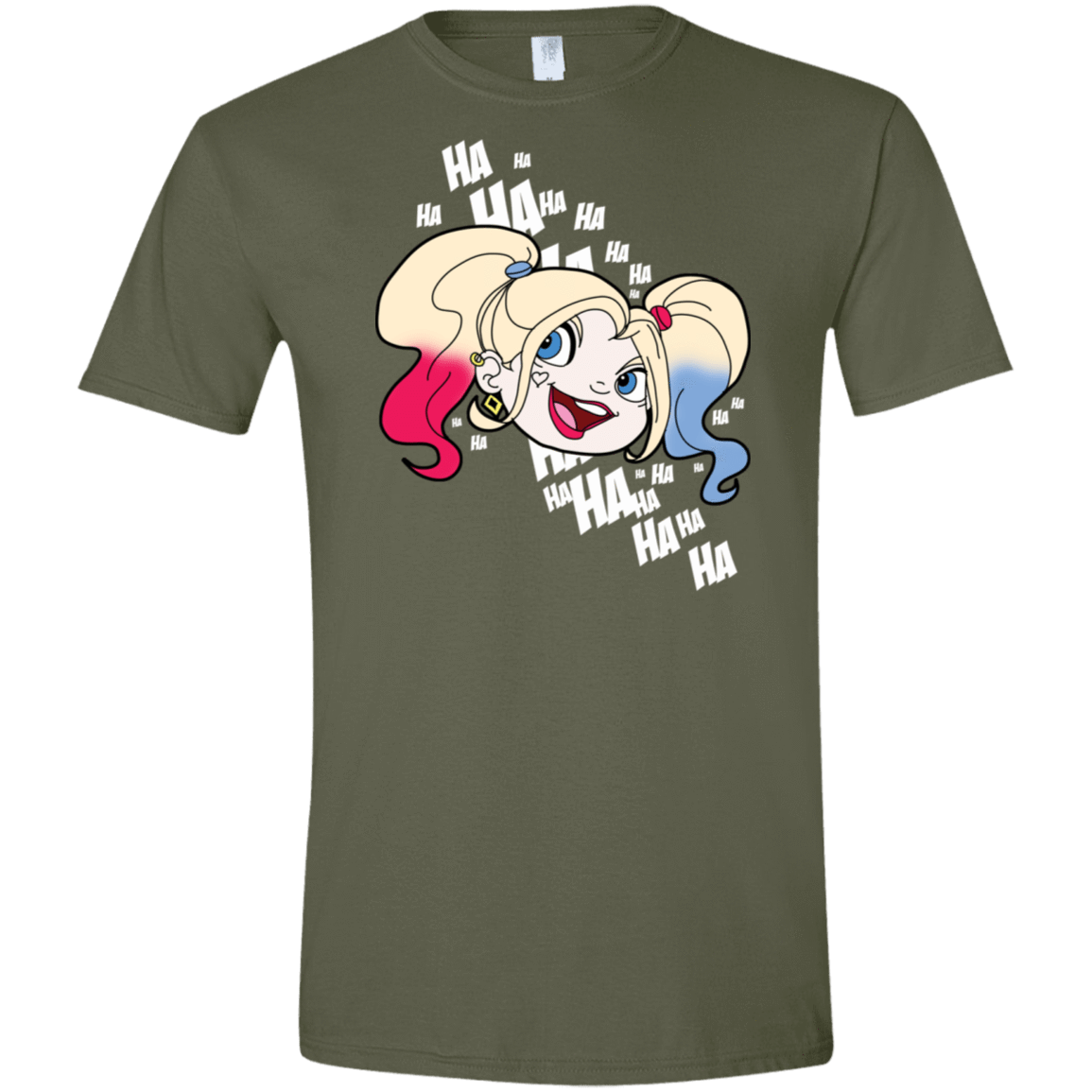 T-Shirts Military Green / S Harley Head Men's Semi-Fitted Softstyle