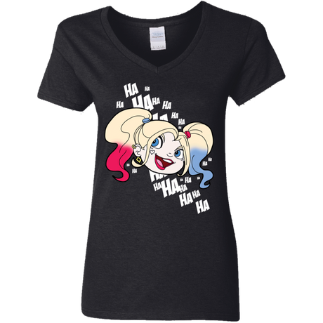 T-Shirts Black / S Harley Head Women's V-Neck T-Shirt