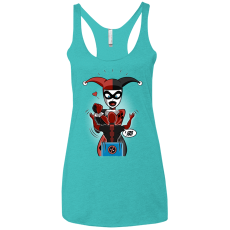 T-Shirts Tahiti Blue / X-Small Harley & Pool Women's Triblend Racerback Tank