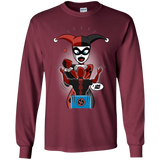 T-Shirts Maroon / YS Harley & Pool Youth Long Sleeve T-Shirt