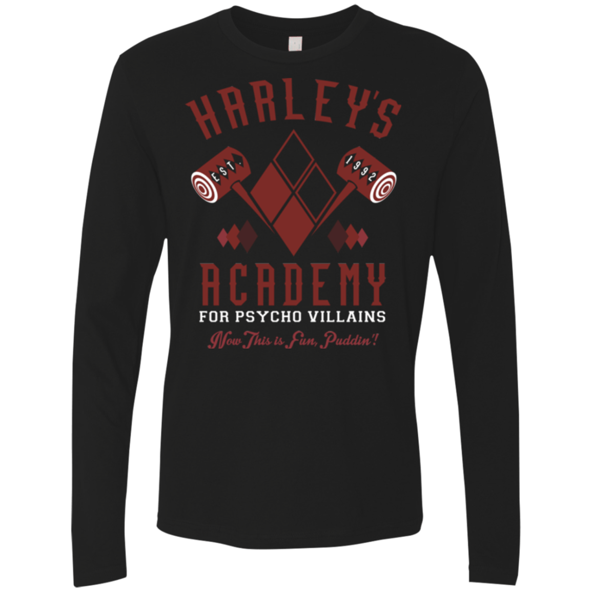 T-Shirts Black / Small Harley's Academy Men's Premium Long Sleeve