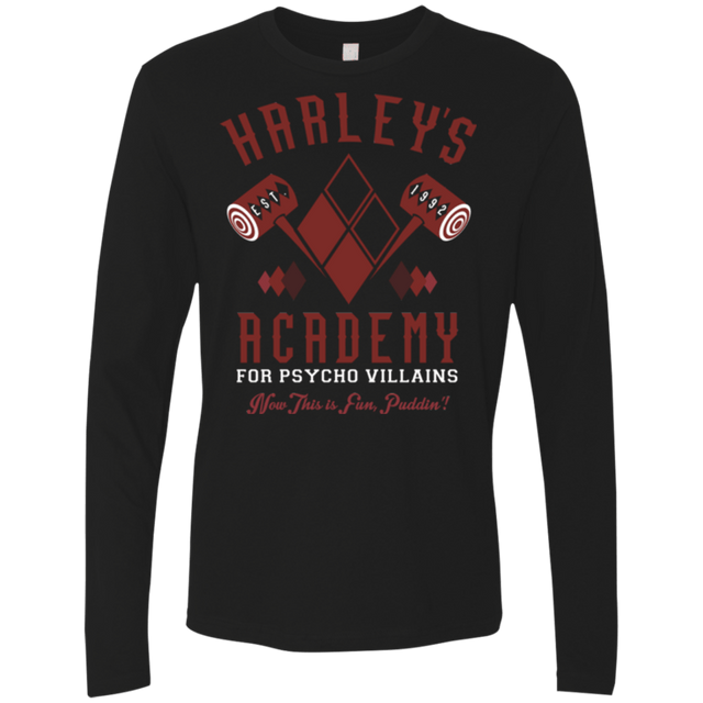 T-Shirts Black / Small Harley's Academy Men's Premium Long Sleeve