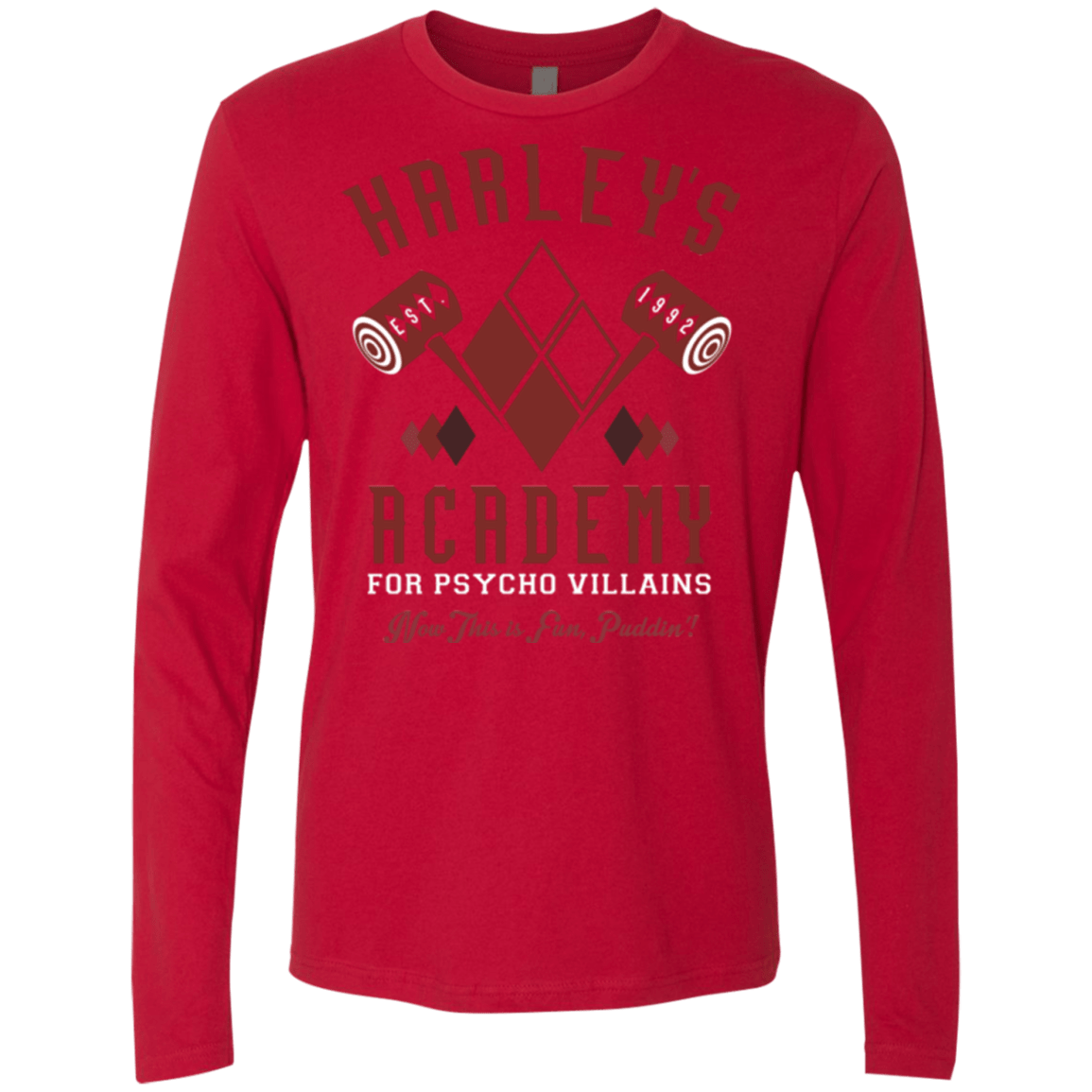 T-Shirts Red / Small Harley's Academy Men's Premium Long Sleeve