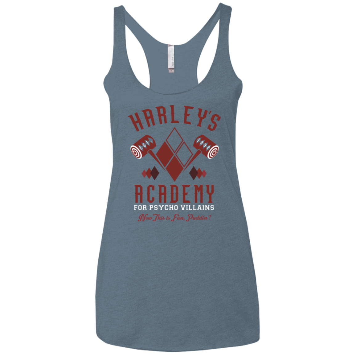 T-Shirts Indigo / X-Small Harley's Academy Women's Triblend Racerback Tank
