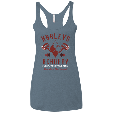 T-Shirts Indigo / X-Small Harley's Academy Women's Triblend Racerback Tank