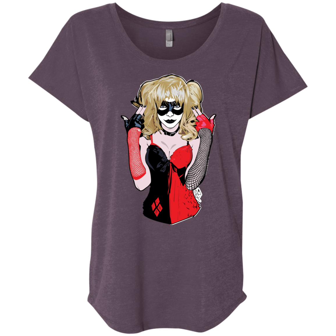 T-Shirts Vintage Purple / X-Small Harley Triblend Dolman Sleeve