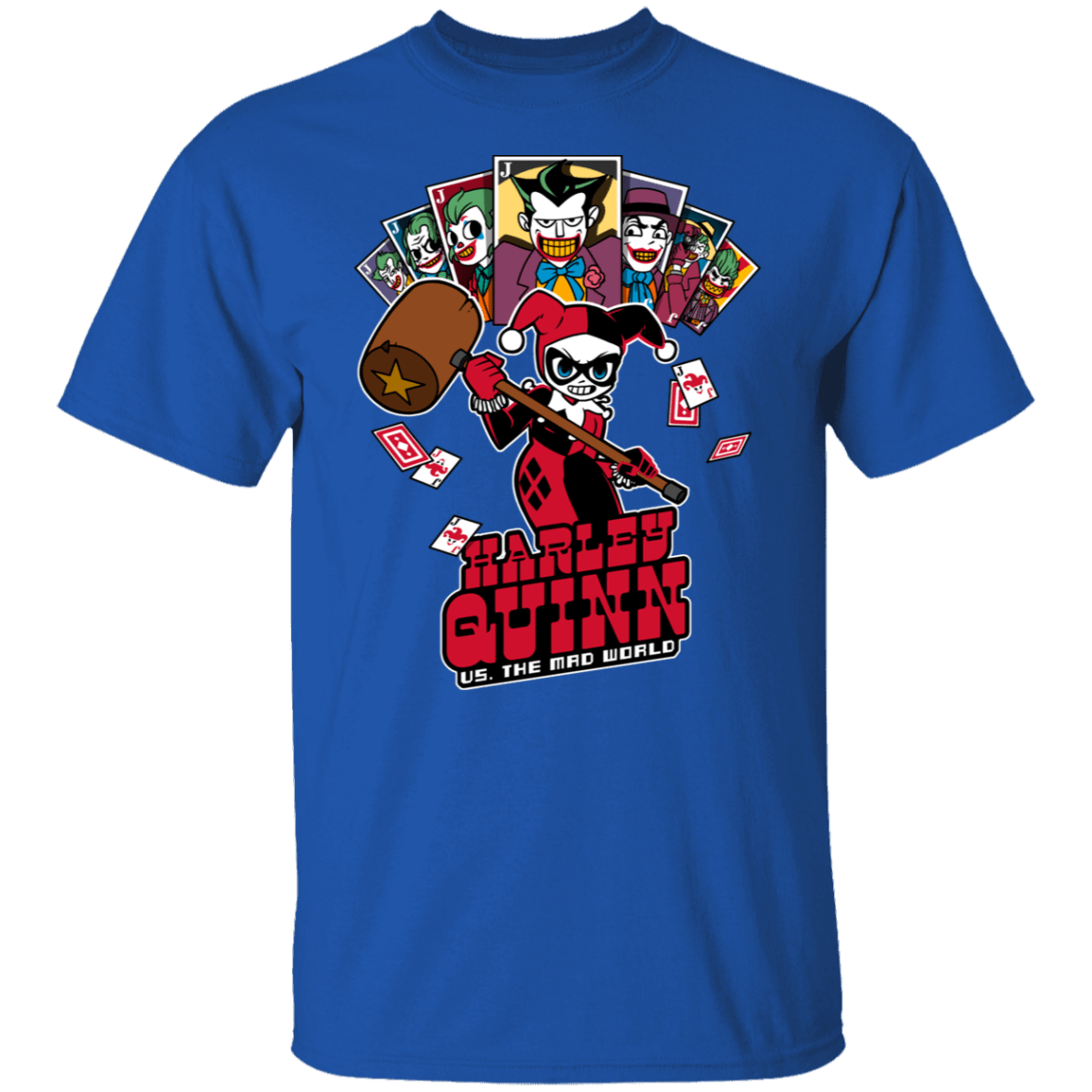 T-Shirts Royal / S Harley vs Mad World T-Shirt