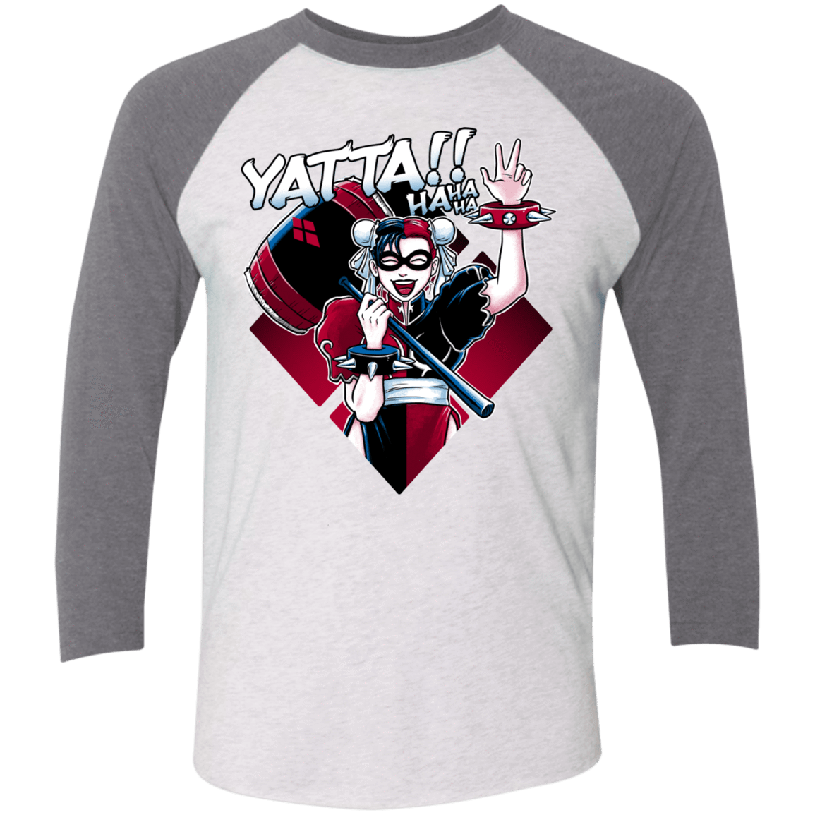 T-Shirts Heather White/Premium Heather / X-Small Harley Yatta Triblend 3/4 Sleeve