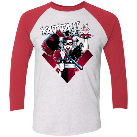 T-Shirts Heather White/Vintage Red / X-Small Harley Yatta Triblend 3/4 Sleeve